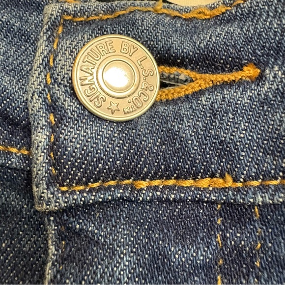 Women’s 18 Signature by Levi Strauss Dark Blue Ankle Jeans Casual - Picture 3 of 8